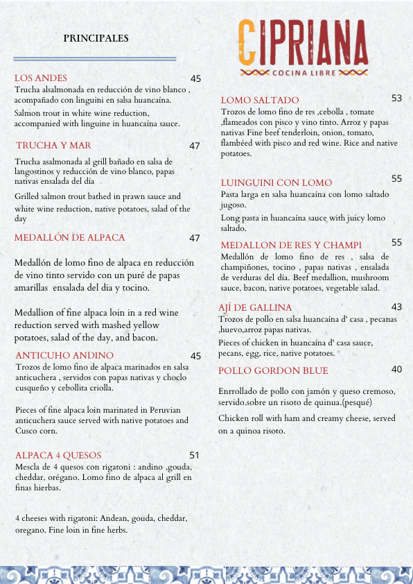 Menu Cipriana - Cocina Libre-7